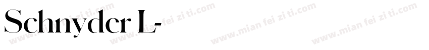 Schnyder L字体转换